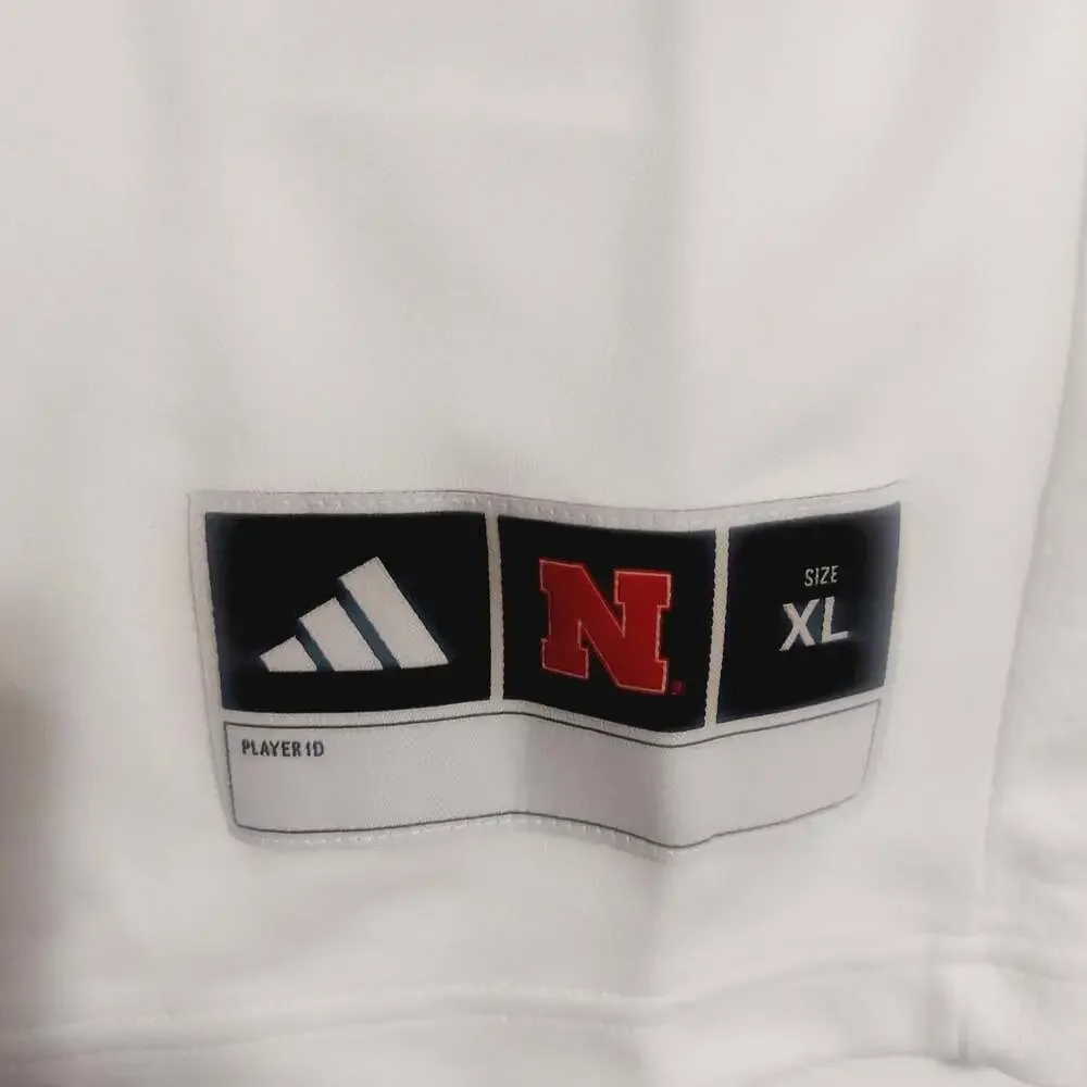 adidas Nebraska Cornhuskers Mens XL White Premier Away Football Jersey NCAA GBR